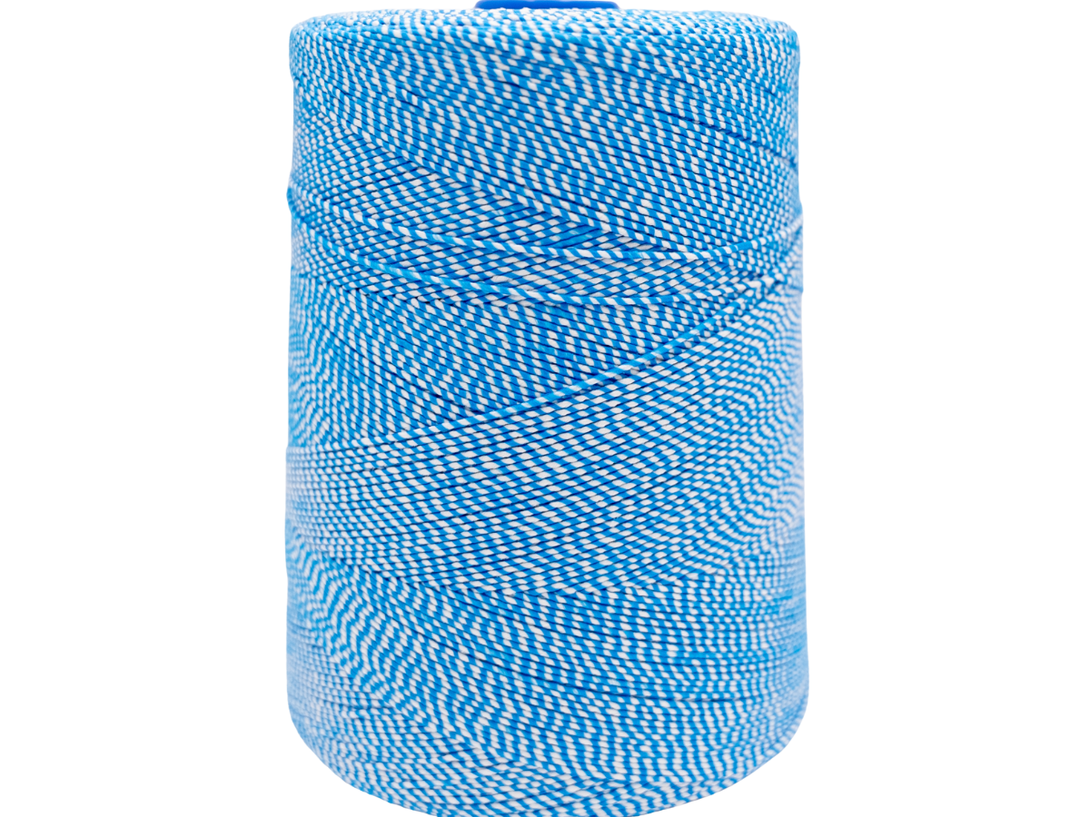 Blue & White Elastic Twine 25 Cones Per Box